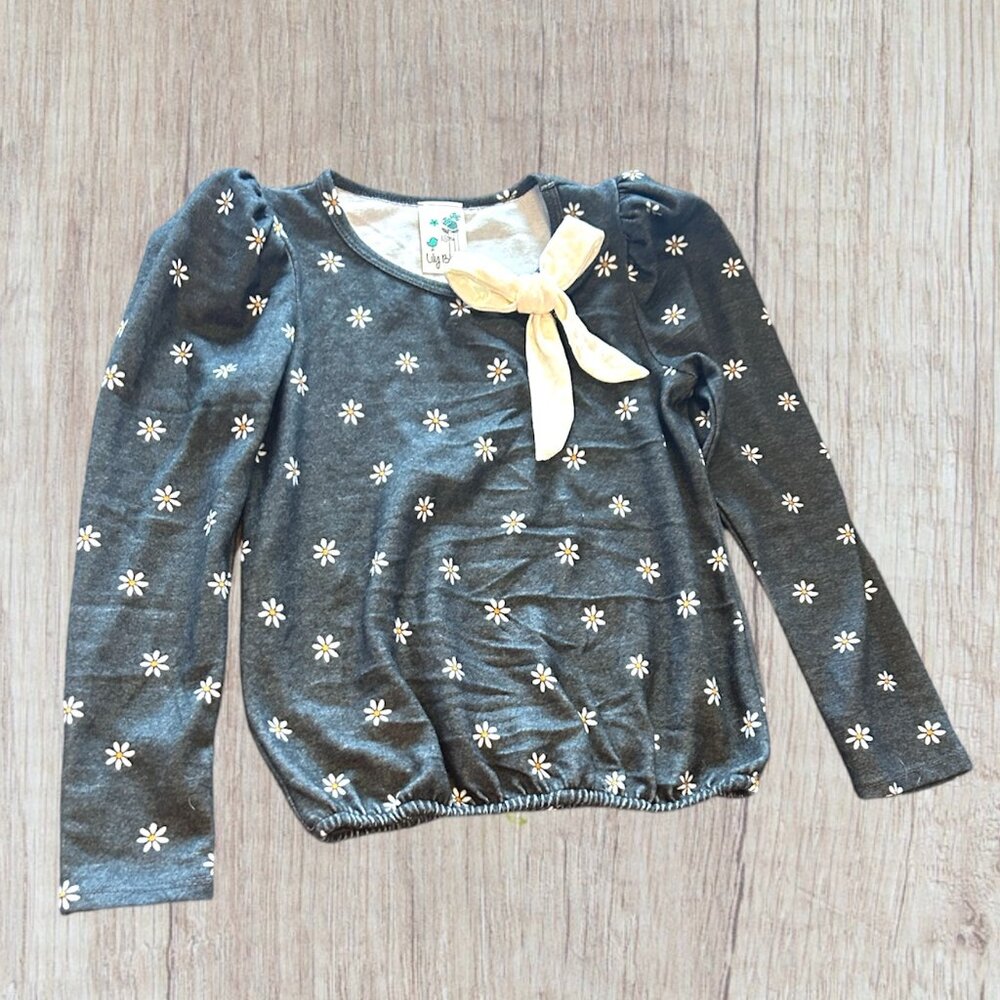 10-12 Lily Bleu Daisy Bow Top